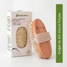 Ecowera Doğal At Kılı Vücut Fırçası Canlandırıcı Etkiyle Ergonomik Tasarım 100% Doğal