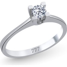 777 Diamond 14 Ayar Altın Pırlanta 0.50 Karat Tektaş Yüzük