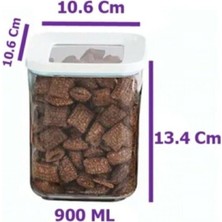 Empressco Vip Ahmet Erzak Kavanozları Vakumlu 900 ml 3 Adet , Baharatlık - Fiyatı, Yorumları