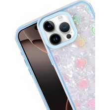 Bezos iPhone 14 Pro Max Lumi Desenli Kapak - Mavi