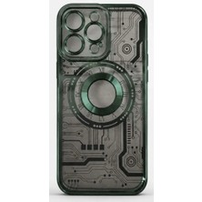 Akbix Accessory iPhone 14 Pro Max Uyumlu Yeşil Şeffaf Renkli Kılıf