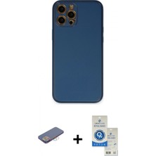 Marsilyan™- iPhone 12 Pro Max Kılıf Yadigar Klasik - Şeffaf Royal Nano Ekran Koruyucu + Renkli Kamera Lens Koruma Cam - Pe