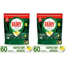 Fairy Hepsi Bir Arada 60 Yıkama Bulaşık Makinesi Tableti - 2 Adet