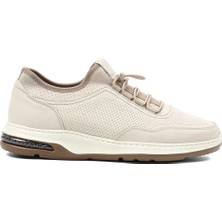 Celal Gültekin Erkek Bej Deri Sneaker