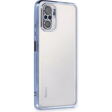 Ulu Pazarlama Xiaomi Redmi Note 10 Kılıf Razer Lensli Silikon - Açık Mavi