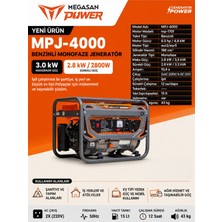 Megasan Power Benzinli Marşlı Jeneratör MPJ-4000