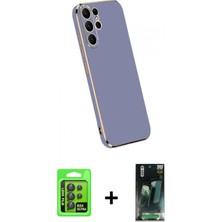 Marsilyan™- Galaxy S24 Ultra Kılıf Yankı Serisi - Şeffaf 360 Full Body Arka Koruyucu + Raze Metal Kamera Lens - Sh