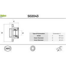 Valeo Depomix Arka Tekerlek Poryasi Audi A3 1.6 2003.06 2007.09