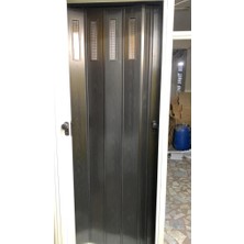Dekoraks 1sıra Camlı Karaağaç Ahşap Desenli Akordeon Kapı 72X215CM