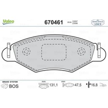 Valeo Depomix Ön Fren Balatasi Peugeot P206 1.4 1.6 09/98 P306 1.4 1.6 5/93