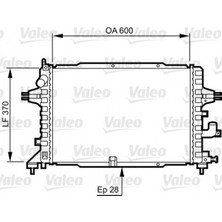 Valeo Depomix Radyatör Astra H 1.3-1.7-1.9 Cdti 04 Zafira 1.7-1.9 Cdti 05 Ac Klimasiz-Klimali Mek 599X368X26