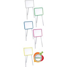 Panda 35 x 45 Gökkuşağı Çerçeve Sabit Ayaklı Yazı Tahtası 1 Adet Laminat Renkli Tasarım (PAN130)