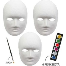 Hobialem Maske Boyama Seti 3’lü Maske Fırça ve Boya Eğitici Maske Boyama