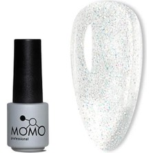 Momo Professional Kalıcı Oje S006, Renkli Simli Şeffaf, 4 ml