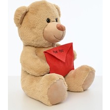 Pufu Toys Pelüş Mektup Tutan Kahverengi Ayıcık 40 cm 04014