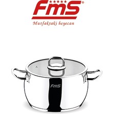 Fms Çelik Lotus 20 cm Derin Çelik Tencere