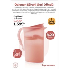 Tupperware Eco Sürahi 2 Lt Somon Rengi