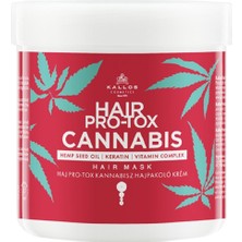 Kallos Cosmetics 500 ml Hair Pro-Tox Cannabis Durulanan Saç Maskesi Keratin ve Vitamin Kompleksi ile Zenginleştirilmiş