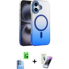 Marsilyan™- iPhone 16 Kılıf Ahenk Doku Özel Seri - Şeffaf Pasifik Cam Ekran Koruyucu + Raze Metal Kamera Lens - Lt
