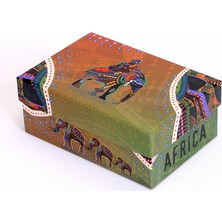 Decobox Afrıcan Dekoratif Hediye Kutusu (15x10x6 cm.)