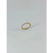 Mudanis 14 K Gold Kaplama Zirkon Taşlı Yüzük