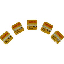 Maxell 377 SR626 Sw Saat Pili 1,55 V 28 mAh Kapasite ile Güçlü Düğme Pil
