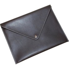 2K A5 KÜÇÜK BOY Suni Deri Zarf Çıtçıtlı Dosya 19,5 x 24,7 cm ( A5 EVRAKLAR İÇİN UYGUNDUR ) Kahverengi