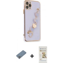 Marsilyan™- iPhone 11 Pro Max Kılıf Nova Işık Prime - Siyah Mat Seramik Nano Ekran Koruyucu + Shine Kamera Lens Koruma Cam - Gs