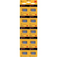 Mudanis Kodak 20 Adet Max Super Alkalin 2’li Ayrılabilir Kartela Ince Pil