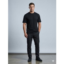 Centilmen Vaganza Erkek Düz Siyah Günlük T-Shirt 7018