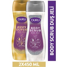 Duru Body Scrub Duş Jeli 2X450 ml Crystal ve Gold Koku ile Derinlemesine Nemlendirme Etkisi