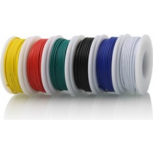 Robiz Kutulu 6 Renk Makaralı 28AWG 0.3mm 0.8A 60 Metre Elektrik Kablo Seti  Montaj Test Pcb Prototip Lehimleme Elektronik Devre Breadboard Atlama Kablosu Robot Diy Rc Pil