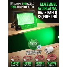 Fimaxi 50W Güçlü Yeşil LED Projektör – Hazır Kablolu  3metre Kablolu