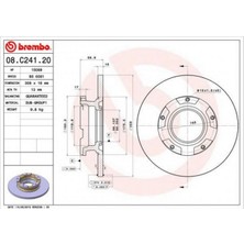 Brembo Depomix Arka Fren Disk Aynasi Transit Custom V362 12- Abs Li O.ceker Cap 308 16 Ord Transit Custom V362 Van Fy. Fz 09/12- / Ford Transit V363 Bus Fad. Fbd 08/13- / Ford Trans