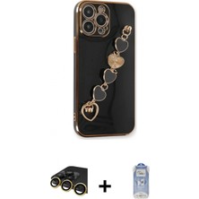 Marsilyan™- iPhone 14 Pro Kılıf Nova Işık Prime - Siyah Joko Magic 5d Cam + Raze Metal Kamera Lens - Gd