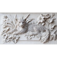Arterior Wallpaper Leopar Rölyef Poster Duvar Kağıdı