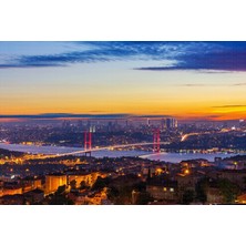 Arterior Wallpaper Gün Batımında Istanbul Boğazı Poster Duvar Kağıdı