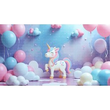 Arterior Wallpaper Unicorn Parti  Çocuk Odası Poster Duvar Kağıdı
