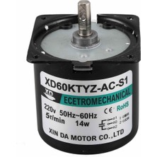 Robiz 60KTYZ 5rpm Ac Motor Kuluçka Viyol Çevirme 220V Metal Dişli Barbekü Reklam Panosu Sosis Gril Tavuk Barbekü  Isıtıcı Vitrin Sergi Pano Çevirici Patlamış Mısır Perde Otomatik Kontrol Valf