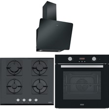 Franke Ankastre Set Fhns 604 4g Bk C Siyah Gazlı Ocak A Enerji Sınıfı Modern Mutfak Uyumlu
