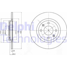 Delphi Depomix Ön Fren Aynasi P305 82-89 P405 92-96 Bx 82-93 1.4-1.4ie-1.6-1.6ie-1.7td-1.9td 266X27X4DL