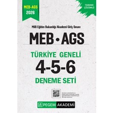 Pegem Akademi Yayıncılık 2026 MEB AGS Tamamı Çözümlü Türkiye Geneli 4-5-6 (3'lü Deneme Set
