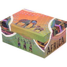 Decobox Afrıcan Dekoratif Hediye Kutusu (30x20x13 cm.)