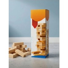Kadorex Design Eğitici Zeka Denge Oyunu Ahşap Jenga Yıkılmaz Kule Yapımı Ahşap Oyuncak 54 Parça