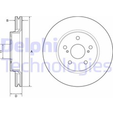 Delphi Depomix Ön Fren Diski Ha Kanalli Toyota Ch-R 1.2l 8nrfts NGX10 16- 1.8l 2zr-Fxe Hybrid ZYX10 ZYX11 16- - - 299 Çap x 5 Bijon Takım Disk Idır