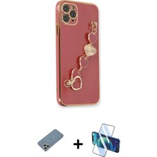Marsilyan™- iPhone 11 Pro Max Kılıf Nova Işık Prime - Siyah 3D Antistatik Seramik Nano Ekran Koruyucu + Shine Kamera Lens Koruma Cam - Gs
