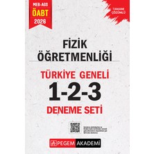 Pegem Akademi Yayıncılık 2026 MEB AGS ÖABT Fizik Öğretmenliği Tamamı Çözümlü Türkiye Genel