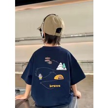 Nigrum Pardus Nıgrum Pardus Yeni Sezon Brave Kamp Zamanı Sırt Baskılı %100 Pamuk Erkek Çocuk T-Shirt