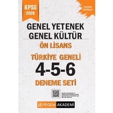 Pegem Akademi Yayıncılık 2026 KPSS Genel Yetenek Genel Kültür Ön Lisans Tamamı Çözümlü Tür
