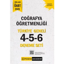 Pegem Akademi Yayıncılık 2026 MEB AGS ÖABT Coğrafya Öğretmenliği Tamamı Çözümlü Türkiye Ge